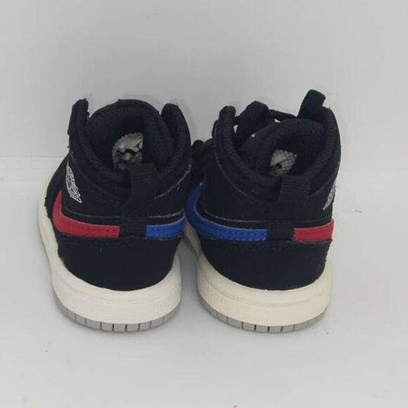 Nike Air Jordan 1 Mid Retro Swoosh Toddler's Pre-owned Sneakers - sz. 4C - Picture 3 of 4